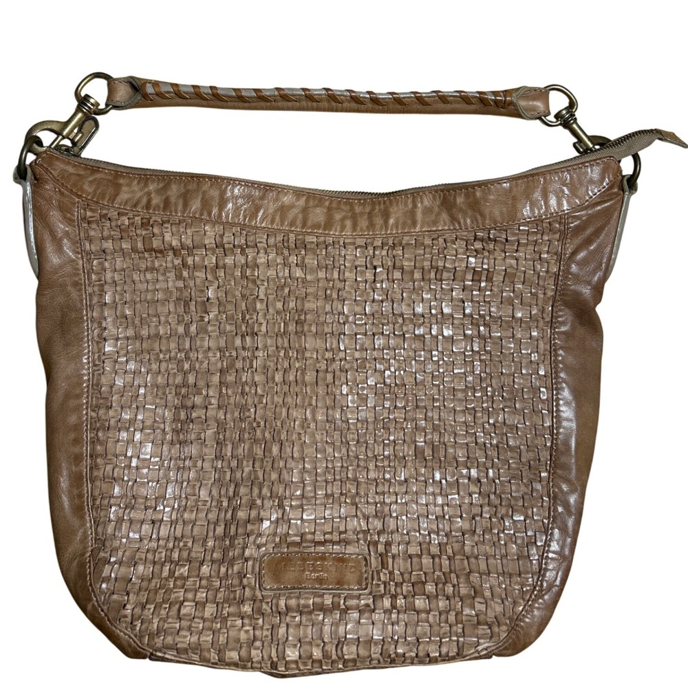 Liebeskind Berlin Robin Wovenโ Leather Hobo Shoulder Bag Brown